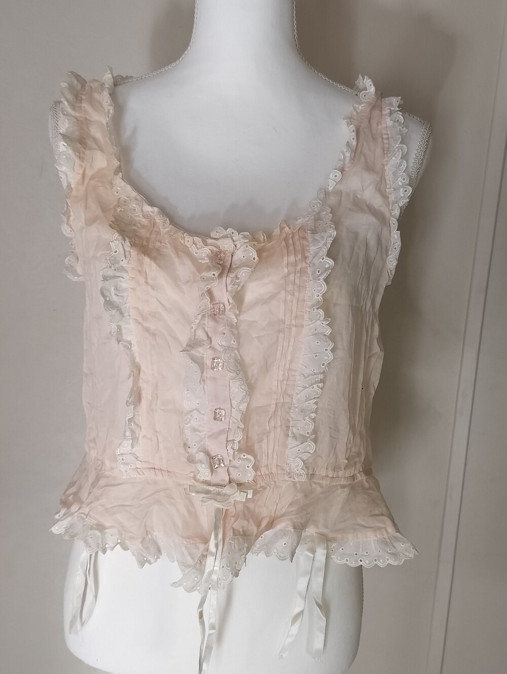 Victoria's Secret Pale Pink Ruffled Camisole